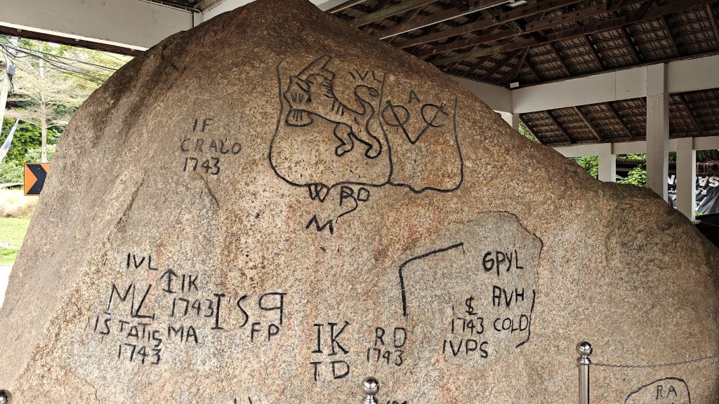 Pangkor graffiti uit 1743