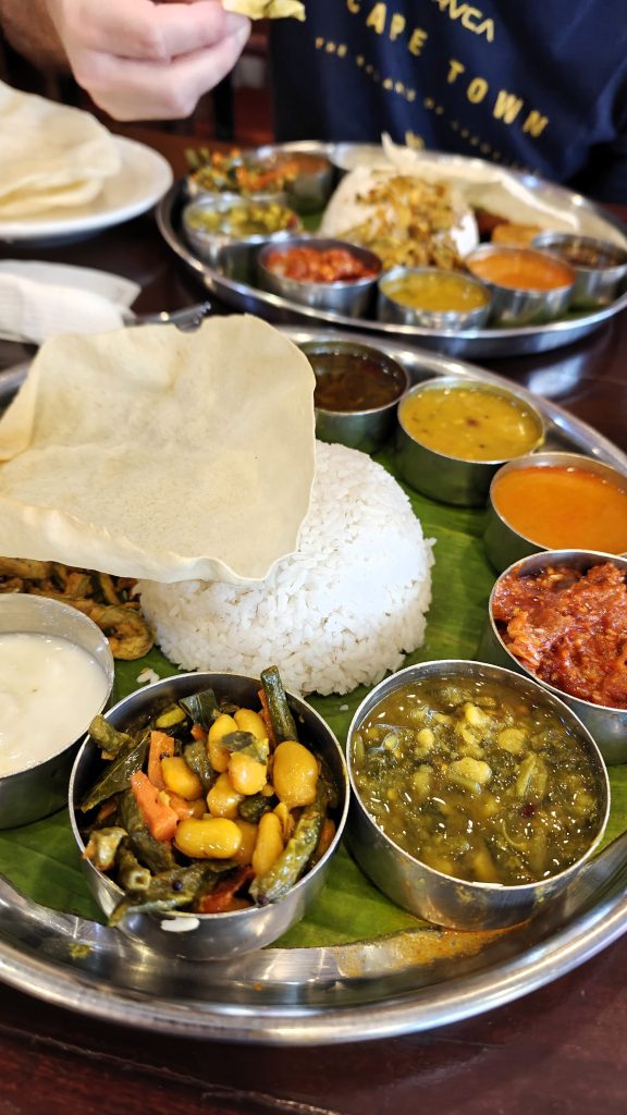 Banana leaf en thali, in Brickfields - Little India - de beste restaurants van Kuala Lumpur