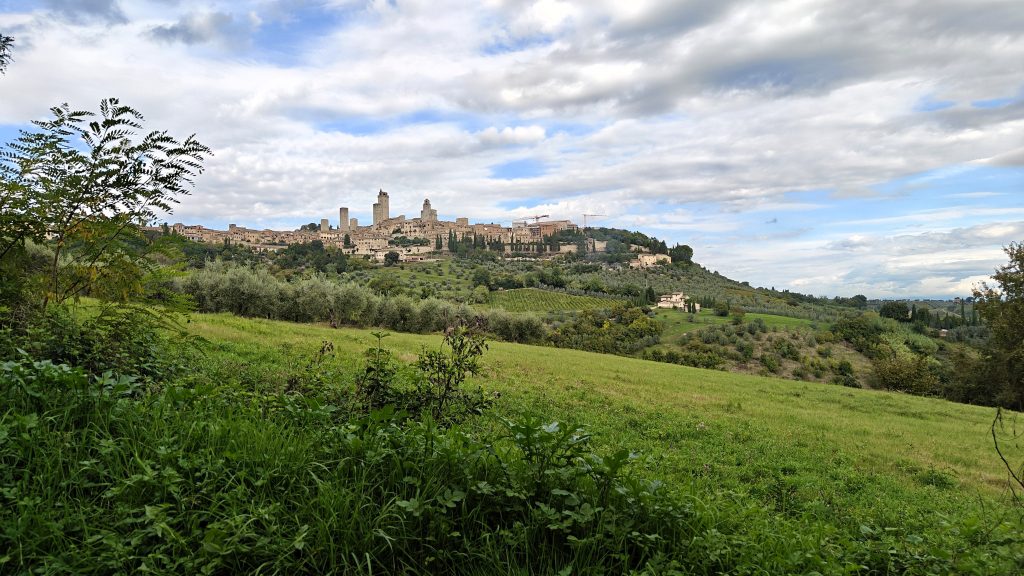 Uitzicht op de skyline van San Gimignano