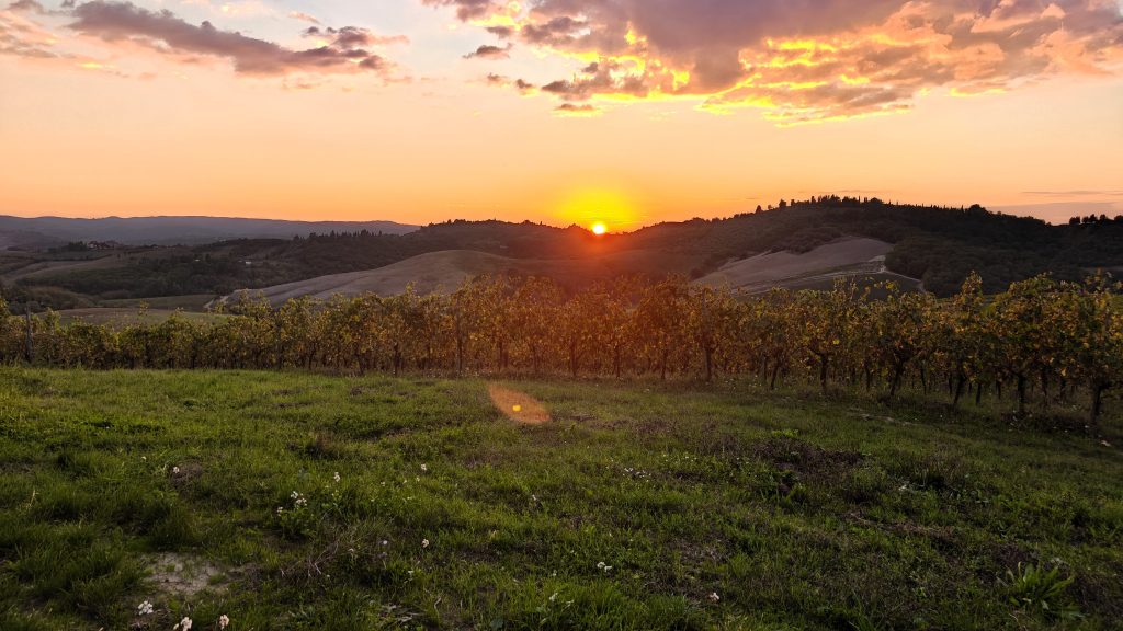 Zonsondergang Toscane