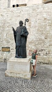 Cindy en Sinterklaas in Bari Puglia