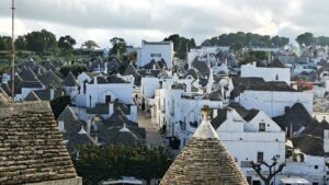 Uitzicht over de trulli in Alberobello